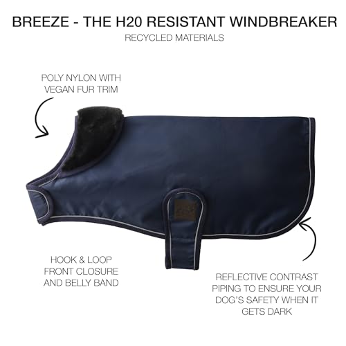 Breeze II Dog Raincoat (Navy / Medium (20-45 lbs))