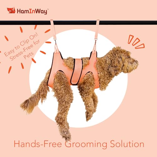 Pet Grooming Hammock (Pink)