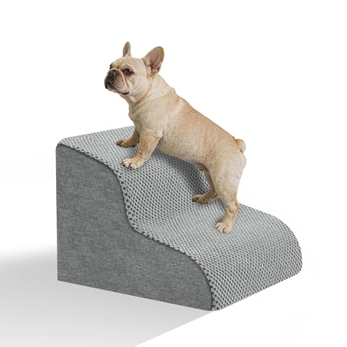 Dog Stairs for Couch & Sofa (Grey / 2-Step 11.8"H)
