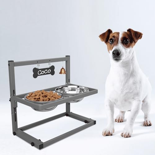 Elevated Dog Bowls (Grey - Elevated Bowl Stand / Medium & Small Dogs)