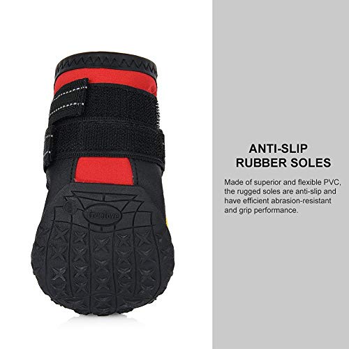 Dog Shoes Waterproof Anti (7# / Red)