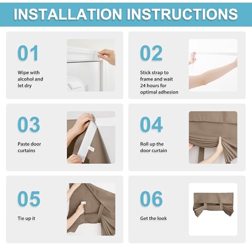 French Door Curtain 80 inch Long (Mocha / 34"W x 80"L (Pack of 1))