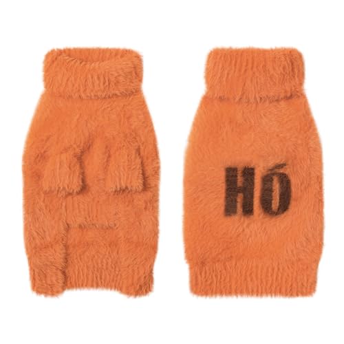 Small Dog Furry Pullover Sweater (F Orange(Order One Size Up) / Small)