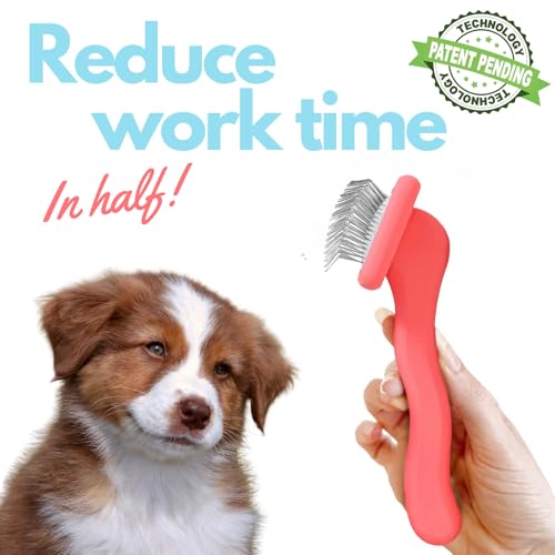 Slicker Brush for Dogs (Coral / Flat Small)