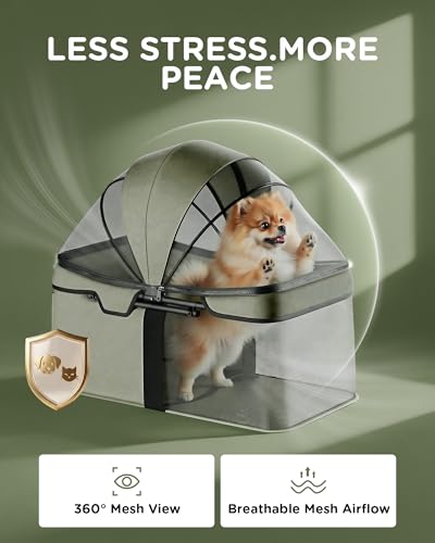 Foldable Pet Stroller for Small Dogs and Cats