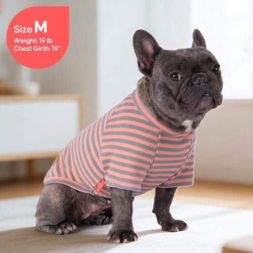 2Pack Dog Sweater with Sleeves Fleece Shirt for Small Dogs (Medium (8.5-13lbs) / 03# 2Pack(Orange+Stripe))
