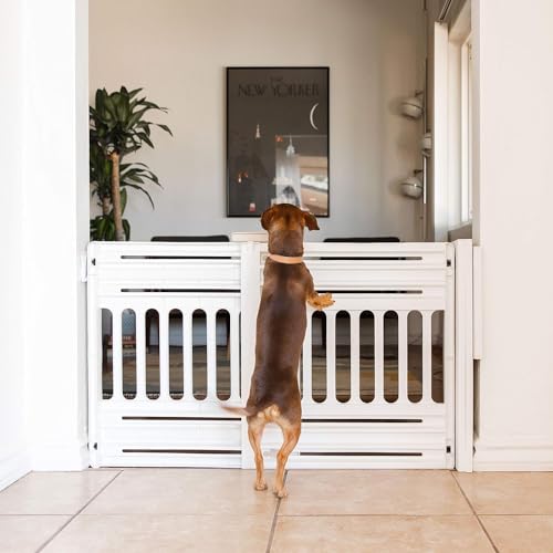 Pet Gate Adjustable Width (White / 2 Pack)