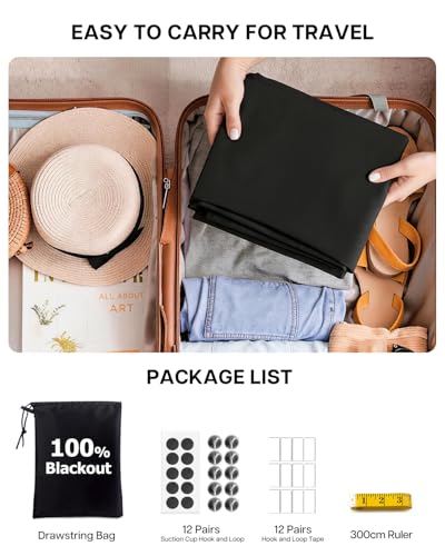 Portable Blackout Shades (57"W x 39"H)