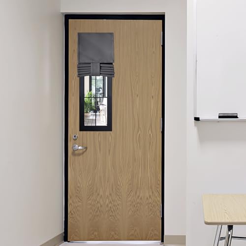 Classroom Door Window Cover (Grey / 8"W x 36"L (Pack of 1))