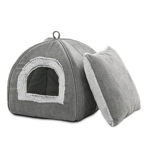 Cat Bed Cave Cat Beds for Indoor Cats (Grey / 17.5"D x 17.5"W x 17.5"H)