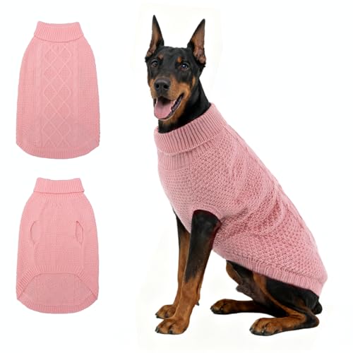 Turtleneck Dog Sweater (XX-Large / Flesh Pink)
