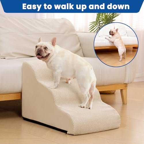 Dog Stairs for Small Dogs & Cats (Beige)