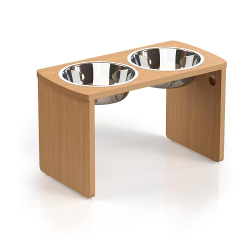 Elevated Dog Bowls (Natural / X Large: 13'' Tall-68 oz Bowl)