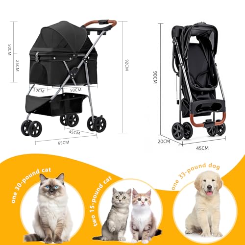 Pet Stroller for Small (Black)