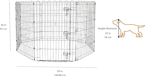 Foldable Metal Exercise Dog Playpen (Single Door)