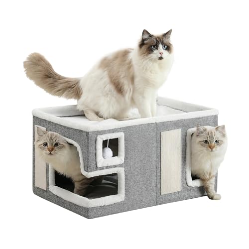 Large Cat Houses for Indoor Cats (Grey / X-Large)