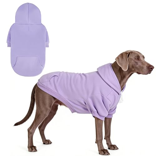Dog Hoodie for Large Medium Small Dogs (Lavender / Large)