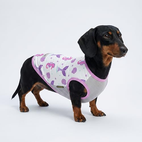 2 Pack Mermaid & Scale UPF 50+ UV Sun Protection Dog Shirt (Small / Mermaid & Scale)