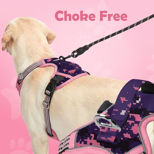 Dog Harness No Pull (Mosaic Pink / Large)