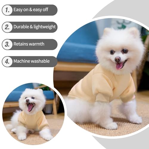 Dog Hoodie for Large Dogs (#2 Beige(Plain) / X-Large (All Breed Sizes))