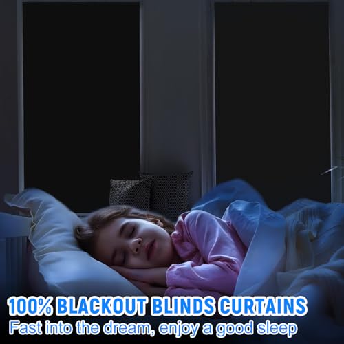 Blackout Roller Shades (Black / 36"W x 72"H)