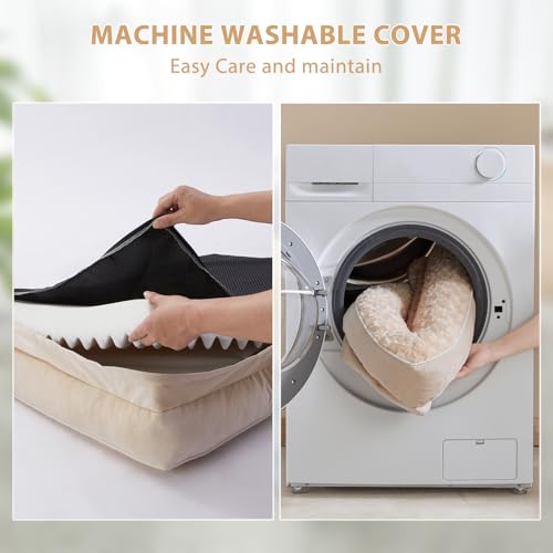 Orthopedic Washable Dog Bed (Beige / 48.0"l x 35.0"w x 7.5"th)