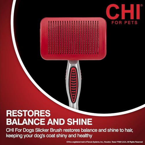 for Dogs Self (Red - Pivoting Slicker Brush / 1 Count (Pack of 3))