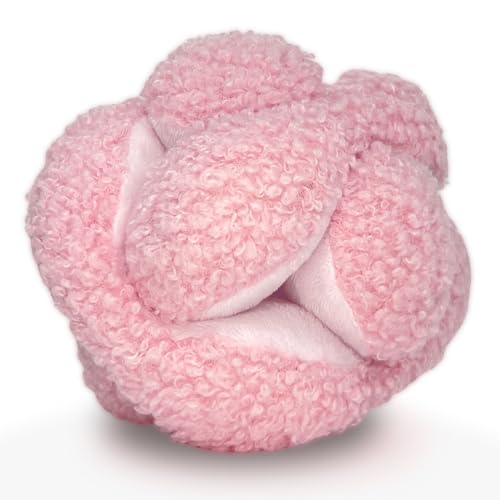 Pink Snuffle Knot Interactive Dog Toy 4” Puzzle Ball (Small / Pink)