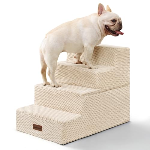 Dog Steps for Bed & Couch (Beige / 4-Step 18.5" H)