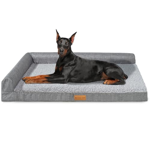 Orthopedic Large Dog Bed Washable Pet Sofa Bed 56''X40''Grey (Grey / 56"L x 40"W x 3.5"Th)