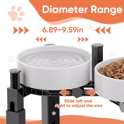 Dog Bowl Stand Elevated Food Water Bowl Holder for Large Medium Small Sized Dog (Bowl Stand-B)