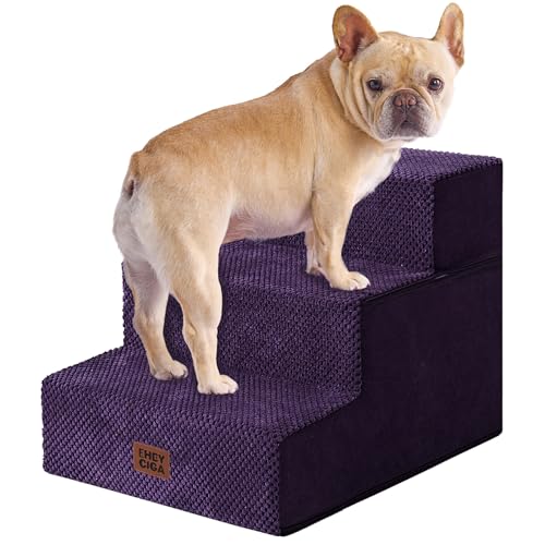 Dog Stairs for Small Dogs 13.5" H (Purple / Standard 15" x 18" x 13.5")