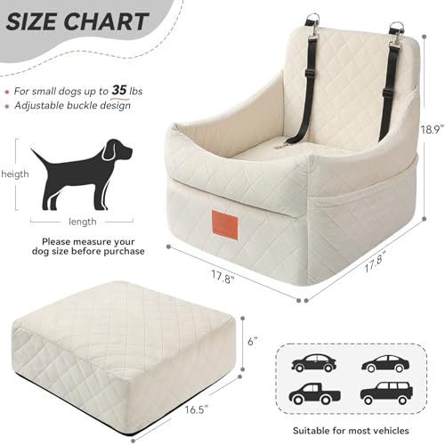 Dog Car Seat for Small (Beige)