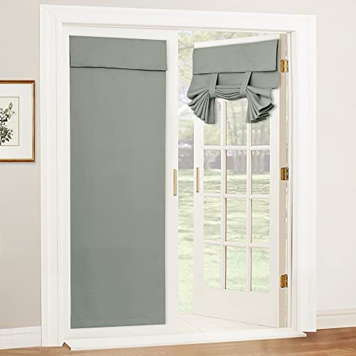 Blackout French Door Curtain (Sage Green / 26"W x 69"L (Pack of 1))