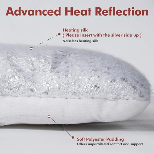 Self Heating Cat Bed Self Warming Cat Pad 24 x 18 Inches (Suede Grey / 24"L x 18"W x 2"Th)