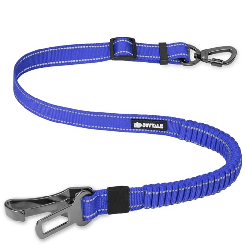 3-in-1 Bungee Dog Seat Belt for Car, Medium Large Dogs, Navy Blue (Navy Blue / (21.6-31.5) inch)
