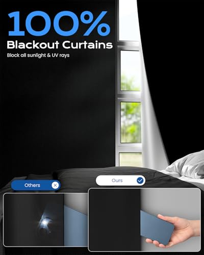 Blackout Curtains for Bedroom (Black / 61"W x 60"L (Pack of 1))