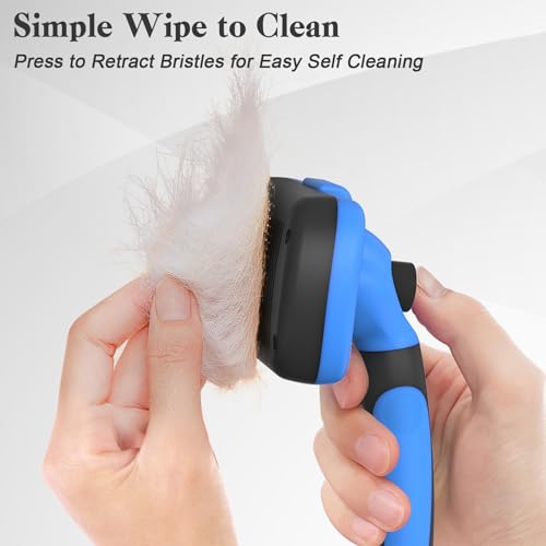 Self Cleaning Slicker Brush (Blue)