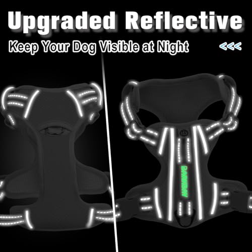 Dog Harness No Pull with ID Tag Pocket (X-Large(Chest:30-38”) / Grey)