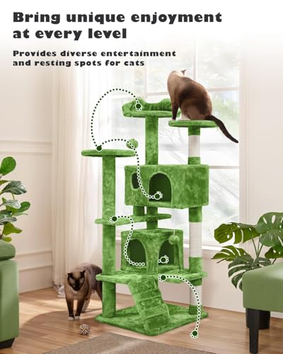 54in Cat Tree Tower (Green / 54in)