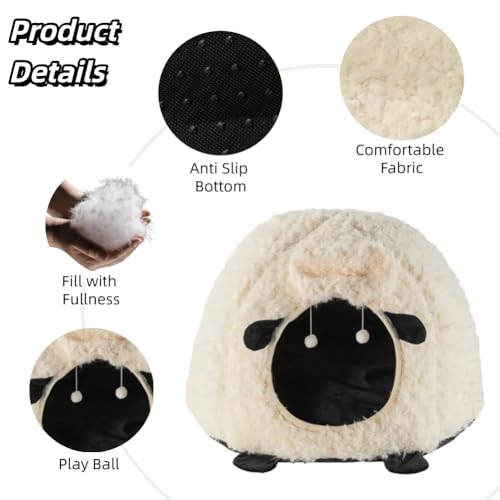 Lamb Shape Cat House Sheep Shape Cat Cave Bed Semi (Sheep / Onesize)