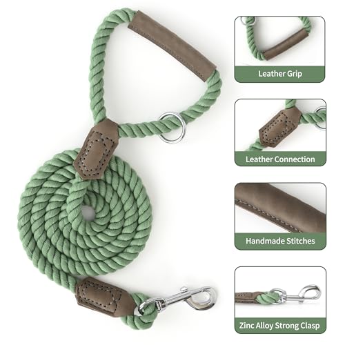 Dog Leash Braided Cotton Rope w (Kashmir / 48 Inch-1/2")