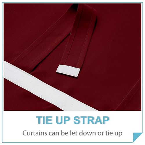 Sidelight Curtains for Front Door (Burgundy Red / 12"W x 69"L (Pack of 1))