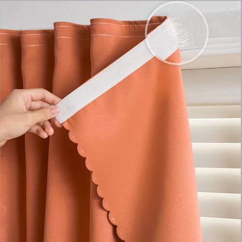 Adhesive Curtain (71"W x 84"L (Pack of 1) / Orange)