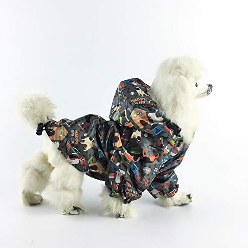 for Small Pet Cat Dog Raincoat Hoodie Coat Waterproof Rain Jacket Rainwear (PINK / L: Chest - 20", Length - 16")
