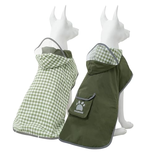 Dog Raincoat Reversible (Army Green / Large(22-37lb))
