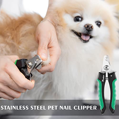 Dog Nail Clippers Professional Pet Nail Clipper Suitable for Cats (Green / Medium to Small pets)