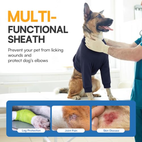 Recovery Sleeve for Dogs Front Leg (X-Small / NavyBlue)