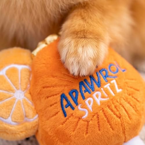 Apawrol Spritz Plush Dog Toy (Apawrol Spritz (Orange, White))
