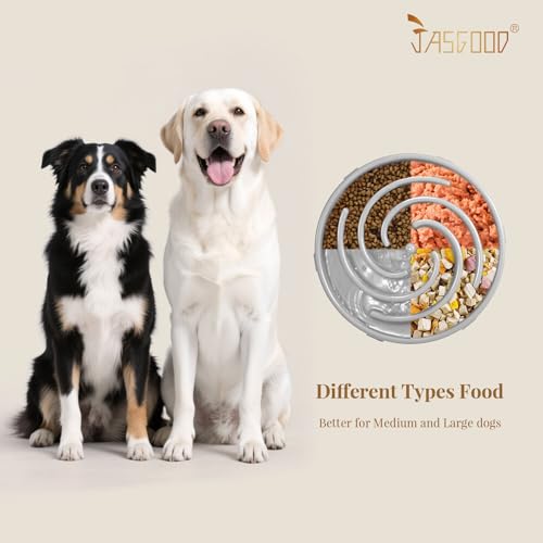 Slow Feeder Dog Bowl (Large / E-Light Grey)